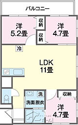 aqua coral(アクアコーラル) 3LDKの間取図画像
