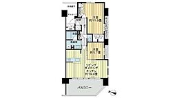 ジ・オーシャンテラス豊崎サンセットテラス 9階2LDKの間取り