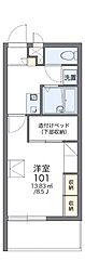 レオパレスサウス小禄 1Kの間取図画像