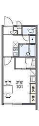 レオパレスSUNURUMA 1Kの間取図画像