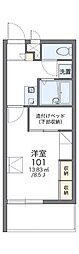 レオパレスシーサー館 1Kの間取図画像