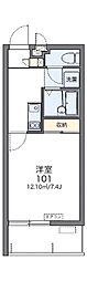 レオネクスト美津 1Kの間取図画像