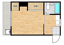 前松田マンション 1Kの間取図画像