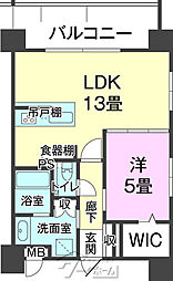 レーヴレアリゼ美栄橋 1LDKの間取図画像