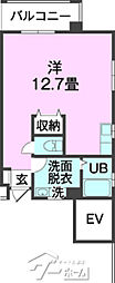 ウィンズヒル新都心 ワンルームの間取図画像
