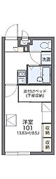 レオパレスRose 1Kの間取図画像