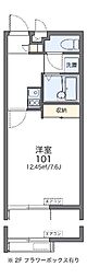 レオパレス美里 1Kの間取図画像