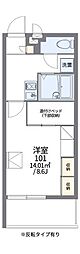 レオパレス大新 1Kの間取図画像