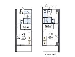 レオパレスMIYASHIRO 1Kの間取図画像