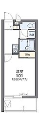レオパレスヘリテージ新都心 1Kの間取図画像