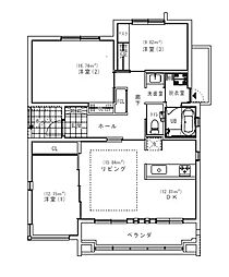 (仮)Gra-Jewe AICHI 3LDKの間取図画像