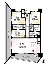 プレミスト北谷伊平Sea&Forest 3LDKの間取図画像