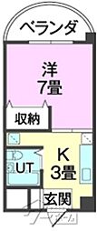 オアシスINLET 1Kの間取図画像