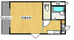 エステイトハイツ 1Kの間取図画像