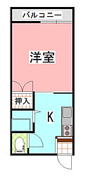 池内ビル 1Kの間取図画像