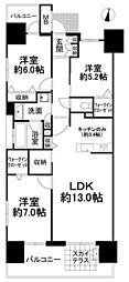 ロイヤルガーデン千舟町 3LDKの間取図画像