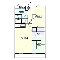 アイビー館 2LDKの間取図画像