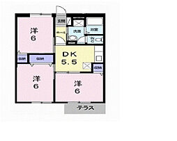 シャルマン北川毛A 3DKの間取図画像