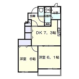 間取図画像 2DK