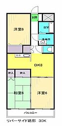 リバーサイドハイツ砥部 3LDKの間取図画像