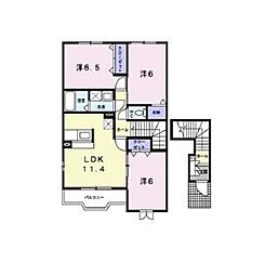 パラッツォ・S.H 3LDKの間取図画像
