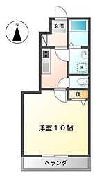 フェリックス 1Kの間取図画像