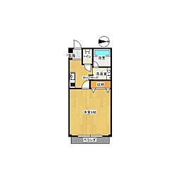 グラン・メゾン・トレビC 1Kの間取図画像