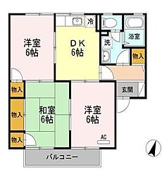 メゾン・ド・ルミエールB 3SDKの間取図画像