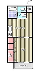 セジュールJINNOC 1DKの間取図画像