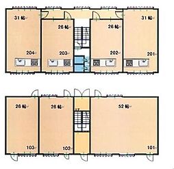 八幡ビル ワンルームの間取図画像