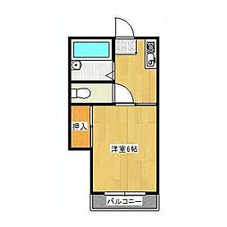 ビラ泉池 1Kの間取図画像