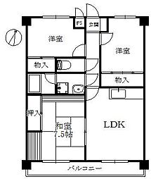 第5水野マンション 3LDKの間取図画像