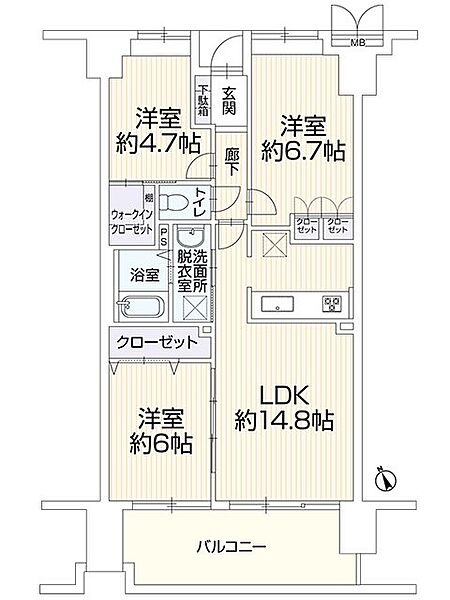 間取りを拡大表示