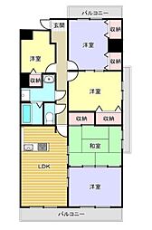サントノーレ神拝 5LDKの間取図画像