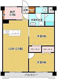 間取図画像 2SLDK
