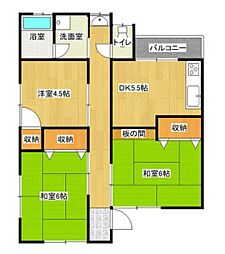 大町845-4　高塚借家 2階3DKの間取り