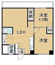 パンデュール弁財天 2LDKの間取図画像
