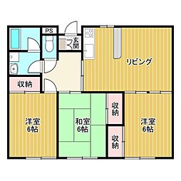 高橋マンション 3LDKの間取図画像
