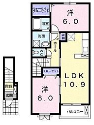 ストロベリー・SAMA 2LDKの間取図画像