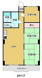 ニュー若草マンション 3LDKの間取図画像