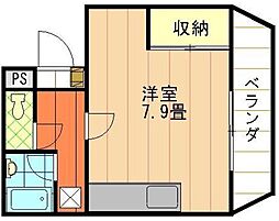 シャトーフジタ ワンルームの間取図画像