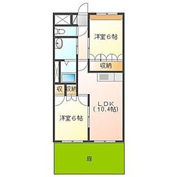 バチカンシティ 2LDKの間取図画像