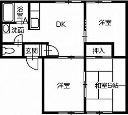 ニューメゾンドA 3DKの間取図画像