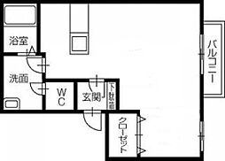 アーバンハイツ・21 ワンルームの間取図画像
