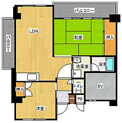 パークマンションアイワ 2LDKの間取図画像