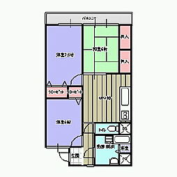 レジデンス一宮 3DKの間取図画像