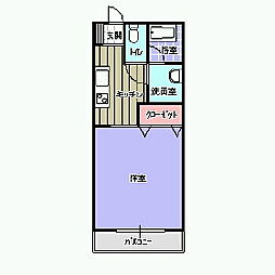 グラン・メゾン・トレビC ワンルームの間取図画像