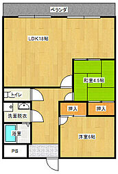 アーバンコート久保田 3LDKの間取図画像