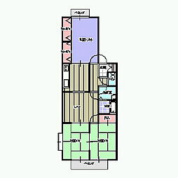 レーベンハイム2 3LDKの間取図画像