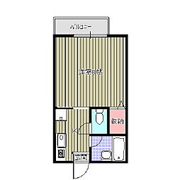 福田ハイツ 1Kの間取図画像